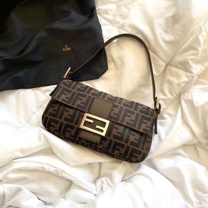 SOLD Rare Fendi Zucca Baguette Bag